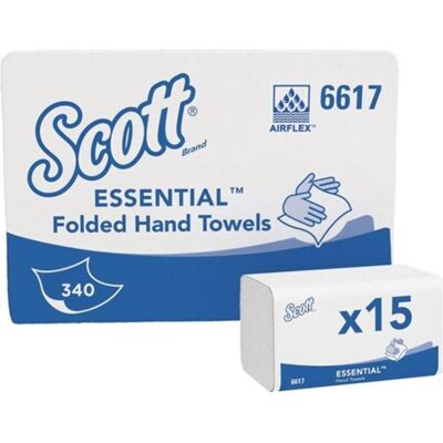 Scott Handtücher mit Interfold-Faltung 1-lagig weiss, Haushaltspapier, Weiss Scott Handtücher mit Interfold-Faltung 1-lagig weiss, Haushaltspapier, Weiss