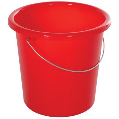 Teko Eimer Kunststoff rund 10L rot, Reinigungsutensil, Rot Teko Eimer Kunststoff rund 10L rot, Reinigungsutensil, Rot