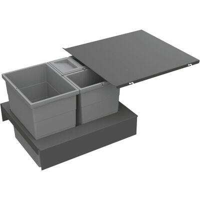 Hettich Abfalltrennsystem Base 500 für ArciTech anthrazit, Abfalleimer, Grau Hettich Abfalltrennsystem Base 500 für ArciTech anthrazit, Abfalleimer, Grau