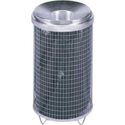 VAR Abfallsammler Drahtkorb 65 l Trichteraufsatz verz, Abfalleimer, Grau, Silber VAR Abfallsammler Drahtkorb 65 l Trichteraufsatz verz, Abfalleimer, Grau, Silber