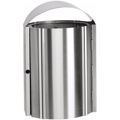 VAR Edelstahl-Abfallsammler, Volumen 50 l, HxBxT 970x480x350 mm, Wandmontage, Abfalleimer, Silber VAR Edelstahl-Abfallsammler, Volumen 50 l, HxBxT 970x480x350 mm, Wandmontage, Abfalleimer, Silber