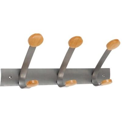 Alba, Kleiderhaken + Wandgarderobe, PMV3, Indoor, Universalhaken, Grau, Holz, Stahl, Holz, Schraube, 5 kg Alba, Kleiderhaken + Wandgarderobe, PMV3, Indoor, Universalhaken, Grau, Holz, Stahl, Holz, Schraube, 5 kg