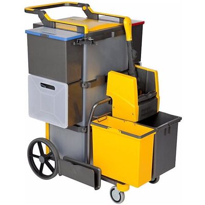 Vermop Reinigungswagen SHOPSTER TREPPE SPRINT, 830x700x1000 + H-verstellb. Schiebegriff, Reinigungsutensil, Gelb, Grau Vermop Reinigungswagen SHOPSTER TREPPE SPRINT, 830x700x1000 + H-verstellb. Schiebegriff, Reinigungsutensil, Gelb, Grau
