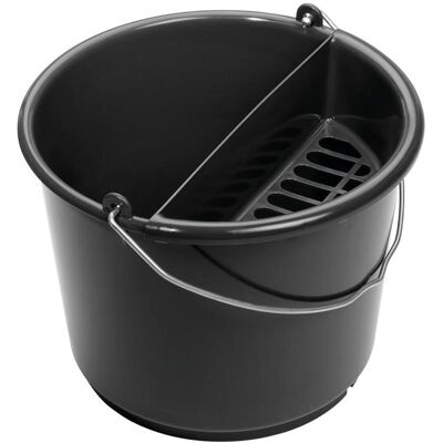 Hünersdorff Kundendienst-Eimer 10l, mit Schwammablage, dunkelgrau, HD-PE, Grau, Reinigungsutensil, Grau Hünersdorff Kundendienst-Eimer 10l, mit Schwammablage, dunkelgrau, HD-PE, Grau, Reinigungsutensil, Grau