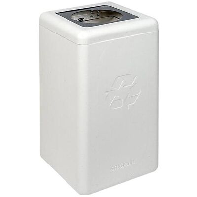 ReinigungsBerater Mülltrennsystem BrickBin Restmüll Behälter weiss grau 65 L integrierte Beutelhalterung, aus recycelt, Abfalleimer, Weiss, Grau ReinigungsBerater Mülltrennsystem BrickBin Restmüll Behälter weiss grau 65 L integrierte Beutelhalterung, aus recycelt, Abfalleimer, Weiss, Grau