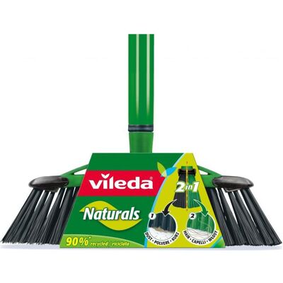 Vileda 2in1 Naturals Besen mit, Reinigungsutensil, Mehrfarbig Vileda 2in1 Naturals Besen mit, Reinigungsutensil, Mehrfarbig