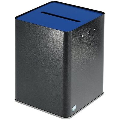 VAR Datenschutz Papiersammler, Abfalleimer, Silber, Blau VAR Datenschutz Papiersammler, Abfalleimer, Silber, Blau