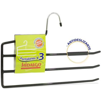 Hidalgo, Kleiderbügel, Non-slip hanger for 3 trousers, blue (48x) Hidalgo, Kleiderbügel, Non-slip hanger for 3 trousers, blue (48x)