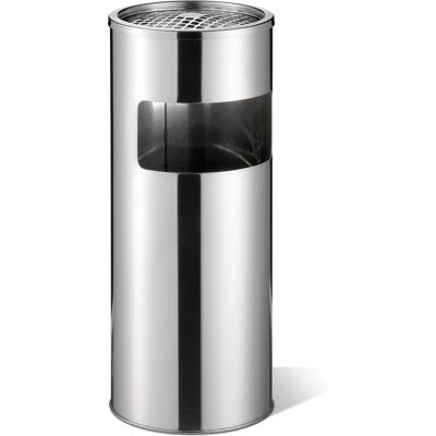 Durable Edelstahl-Standascher mit Sieb, Abfalleimer, Silber Durable Edelstahl-Standascher mit Sieb, Abfalleimer, Silber