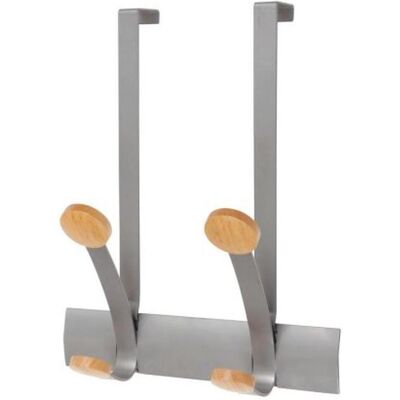 Alba, Kleiderhaken + Wandgarderobe, Wandgarderobe 2x2Haken Metall 36,7x10,9x30cm metallic Alba, Kleiderhaken + Wandgarderobe, Wandgarderobe 2x2Haken Metall 36,7x10,9x30cm metallic