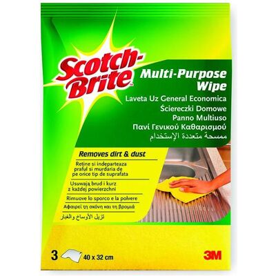 Scotch-Brite Haushaltstücher, 3 stk., gelb, Reinigungsutensil, Gelb Scotch-Brite Haushaltstücher, 3 stk., gelb, Reinigungsutensil, Gelb