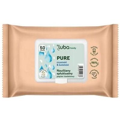 Luba, Toilettenpapier, Family Pure Moist Toilet Paper 50 Sheets (1 Stk.) Luba, Toilettenpapier, Family Pure Moist Toilet Paper 50 Sheets (1 Stk.)