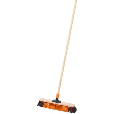 Siena Garden Saalbesen Elaston 50 cm gestielt Kunststoffhalter, Buche FSC 100 %, Reinigungsutensil, Schwarz, Braun, Orange Siena Garden Saalbesen Elaston 50 cm gestielt Kunststoffhalter, Buche FSC 100 %, Reinigungsutensil, Schwarz, Braun, Orange