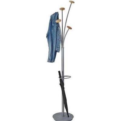 Alba, Garderobe + Kleiderstange, Garderobenständer 187x38 cm metallic grau Alba, Garderobe + Kleiderstange, Garderobenständer 187x38 cm metallic grau