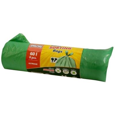 Staples Garbage Bags Plasta Green 60l 8pcs, Abfallsack, Grün Staples Garbage Bags Plasta Green 60l 8pcs, Abfallsack, Grün