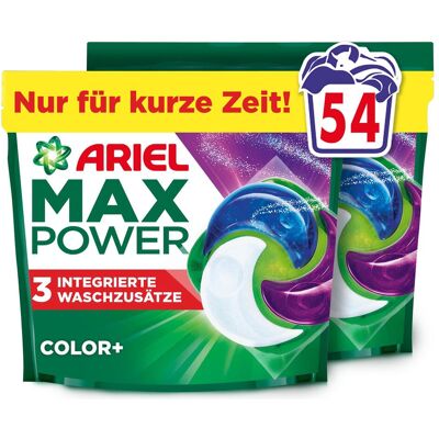 Ariel MaxPower Pods Color Waschmittelpods 54 WL, Waschmittel + Textilpflege Ariel MaxPower Pods Color Waschmittelpods 54 WL, Waschmittel + Textilpflege