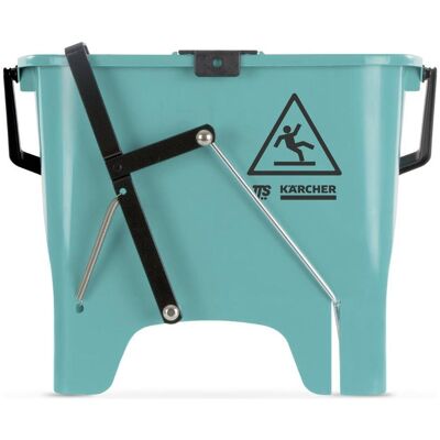 TTS Putzeimer Squizzy 15 L mit zwei Rollenpressen mit integriertem Pedal und Trennwand, Reinigungsutensil TTS Putzeimer Squizzy 15 L mit zwei Rollenpressen mit integriertem Pedal und Trennwand, Reinigungsutensil