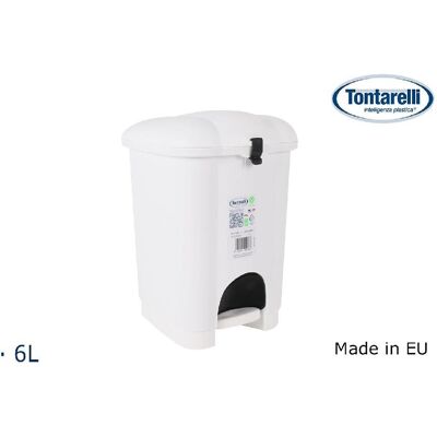 Tontarelli Weißes Pedal-Mülleimer - Mülleimer Tontarelli Weißes Pedal-Mülleimer - Mülleimer