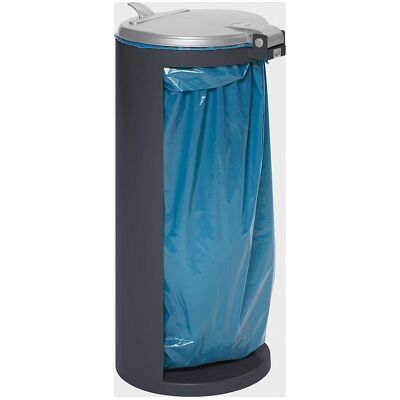 VAR - Stahlblech-Abfallsammler 120 L - Anthrazit - Silberner Deckel - Abfallsammler VAR - Stahlblech-Abfallsammler 120 L - Anthrazit - Silberner Deckel - Abfallsammler