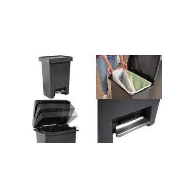 Rubbermaid Tret-Abfalleimer Premier Series, 71 Liter aus PE, rechteckig, abgerundete Ecken, anthrazitfarbenes, Abfalleimer, Grau Rubbermaid Tret-Abfalleimer Premier Series, 71 Liter aus PE, rechteckig, abgerundete Ecken, anthrazitfarbenes, Abfalleimer, Grau