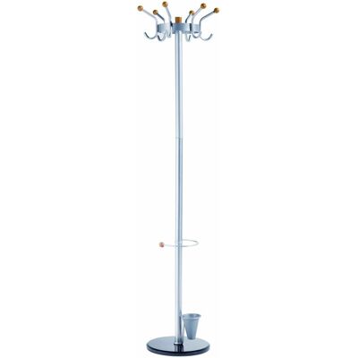 Alco, Garderobe + Kleiderstange, Garderobenständer 185cm silber Alco, Garderobe + Kleiderstange, Garderobenständer 185cm silber