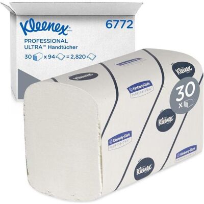 Kleenex Handtücher Ultra™ 6772 2-lagig weiss L215xB106ca.mm passend für 9000 469 672, 9000 469 673, Haushaltspapier, Weiss Kleenex Handtücher Ultra™ 6772 2-lagig weiss L215xB106ca.mm passend für 9000 469 672, 9000 469 673, Haushaltspapier, Weiss