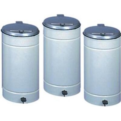 VAR Abfallbehälter m.Pedal H700 mm D450 mm grau, Abfalleimer, Silber, Grau VAR Abfallbehälter m.Pedal H700 mm D450 mm grau, Abfalleimer, Silber, Grau