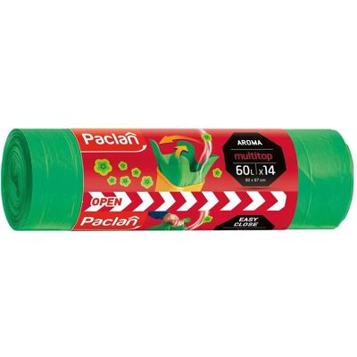 Paclan Worki Multitop mit Duft 60L 14 Stück., Abfallsack Paclan Worki Multitop mit Duft 60L 14 Stück., Abfallsack