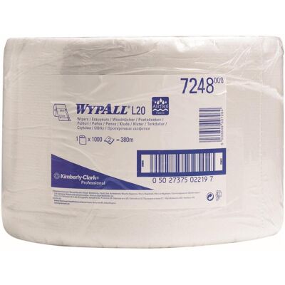 Wypall Wischtücher L20 Extra 2-lagig 38x23,5cm Grossrolle weiss, Haushaltspapier, Weiss Wypall Wischtücher L20 Extra 2-lagig 38x23,5cm Grossrolle weiss, Haushaltspapier, Weiss