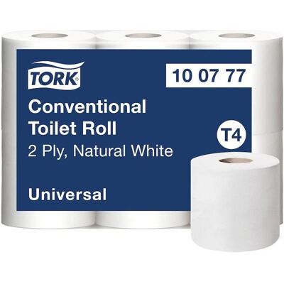 Tork, Toilettenpapier, Toiletpapir Universal T4 2-lags 45m 100777 42rul/kar Ubleget 353x118x198mm (42rul) (42 Stk.) Tork, Toilettenpapier, Toiletpapir Universal T4 2-lags 45m 100777 42rul/kar Ubleget 353x118x198mm (42rul) (42 Stk.)