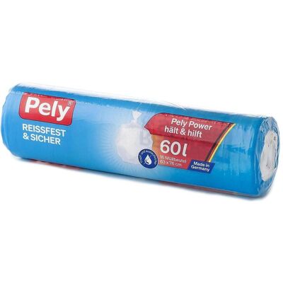 Pely Müllbeutel 120l m.VB 10St, Abfallsack, Schwarz Pely Müllbeutel 120l m.VB 10St, Abfallsack, Schwarz