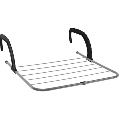 Hanah Home Petek Drying Rack, Wäscheständer, Schwarz, Silber Hanah Home Petek Drying Rack, Wäscheständer, Schwarz, Silber