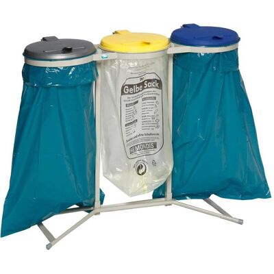 VAR Abfallsammler 3x120 l verz. stationär H980 mm, Abfalleimer, Mehrfarbig, Grau VAR Abfallsammler 3x120 l verz. stationär H980 mm, Abfalleimer, Mehrfarbig, Grau