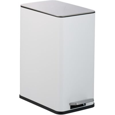 Relaxdays Kosmetikeimer 10 Liter, Abfalleimer, Schwarz, Silber, Weiss Relaxdays Kosmetikeimer 10 Liter, Abfalleimer, Schwarz, Silber, Weiss