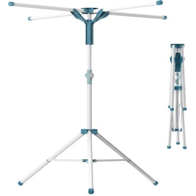 Relaxdays Wäscheständer für Kleiderbügel, Wäscheständer, Weiss, Blau Relaxdays Wäscheständer für Kleiderbügel, Wäscheständer, Weiss, Blau