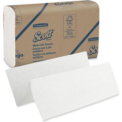 Scott Papierhandtücher 1804 Interfold-Falzung 1-lagig 4.000 Tücher, Haushaltspapier, Weiss Scott Papierhandtücher 1804 Interfold-Falzung 1-lagig 4.000 Tücher, Haushaltspapier, Weiss