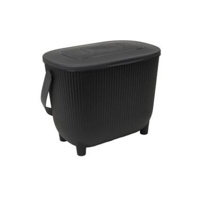 EDA Kompostbehälter mit Aktivkohlefilter, grün/anthrazit Fassungsvermögen: 10 Liter, aus Kunststoff, er, Abfalleimer, Grün, Schwarz EDA Kompostbehälter mit Aktivkohlefilter, grün/anthrazit Fassungsvermögen: 10 Liter, aus Kunststoff, er, Abfalleimer, Grün, Schwarz
