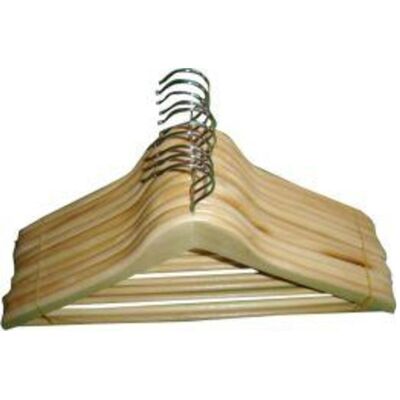 Magni, Kleiderbügel, Nölle Konfektionsbügel aus Holz mit Steg, Beige, 45 x 23 x 3.5 cm (1x) Magni, Kleiderbügel, Nölle Konfektionsbügel aus Holz mit Steg, Beige, 45 x 23 x 3.5 cm (1x)