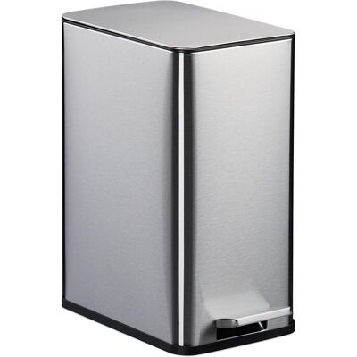 Relaxdays Kosmetikeimer 10 Liter, Abfalleimer, Silber Relaxdays Kosmetikeimer 10 Liter, Abfalleimer, Silber