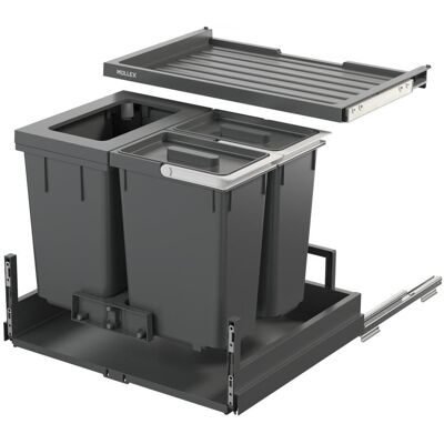 Müllex Abfall-Auszugsystem X-LINE X60 M17 Basic Pro, Abfalleimer, Weiss, Grau Müllex Abfall-Auszugsystem X-LINE X60 M17 Basic Pro, Abfalleimer, Weiss, Grau