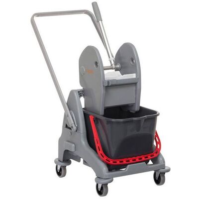 Taski Reinigungswagen Duo Mop Eineimer System inklusive Eimer, Fahrgestell, Deichsel und Presse, Reinigungsutensil, Grau Taski Reinigungswagen Duo Mop Eineimer System inklusive Eimer, Fahrgestell, Deichsel und Presse, Reinigungsutensil, Grau