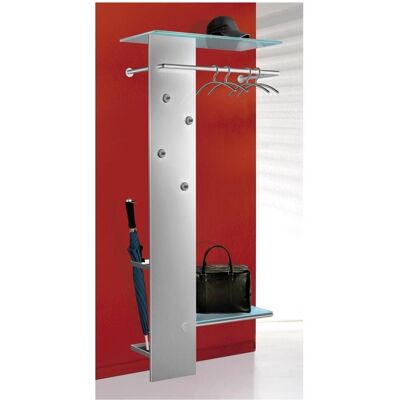 Kerkmann, Kleiderhaken + Wandgarderobe, Wandgarderobe Kent 33676514 silber Metall 4 Haken 80,0 x 190,0 cm Kerkmann, Kleiderhaken + Wandgarderobe, Wandgarderobe Kent 33676514 silber Metall 4 Haken 80,0 x 190,0 cm