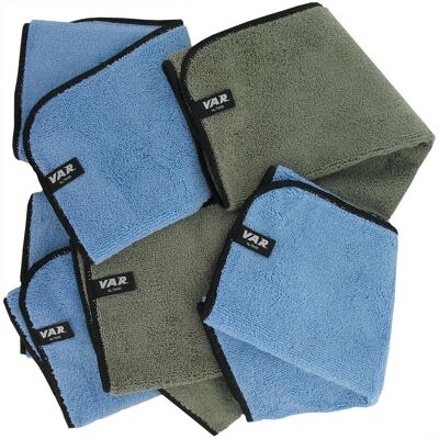VAR, Fahrzeugreinigung Zubehör, Microfasertücher-Set zum Reinigen und Polieren à 5 Stk. grau und blau NL-79405 VAR, Fahrzeugreinigung Zubehör, Microfasertücher-Set zum Reinigen und Polieren à 5 Stk. grau und blau NL-79405