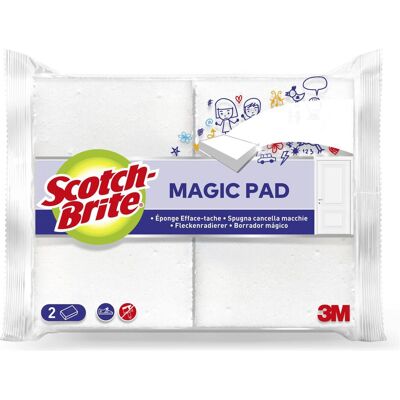 Scotch-Brite Flecken-Radierer, Reinigungsutensil, Weiss Scotch-Brite Flecken-Radierer, Reinigungsutensil, Weiss