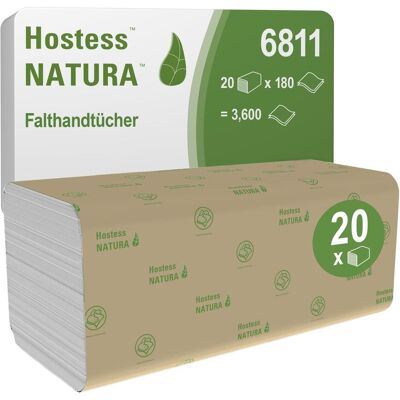 Kimberly-Clark Papierhandtücher Kimberly Clark Hostess™ Natura™, Zick-Zack-Falzung, 2-lagig, 20 x 180 Blatt, Rec..., Haushaltspapier, Grau Kimberly-Clark Papierhandtücher Kimberly Clark Hostess™ Natura™, Zick-Zack-Falzung, 2-lagig, 20 x 180 Blatt, Rec..., Haushaltspapier, Grau