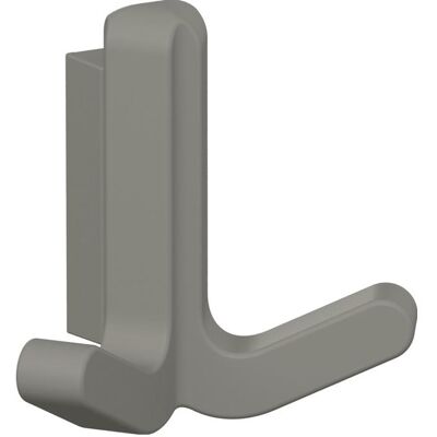 Hewi, Kleiderhaken + Wandgarderobe, Doppelhaken Serie 477 matt, elastisch Kunststoff (TPU) 95 felsgrau Höhe 69 mm Hewi, Kleiderhaken + Wandgarderobe, Doppelhaken Serie 477 matt, elastisch Kunststoff (TPU) 95 felsgrau Höhe 69 mm