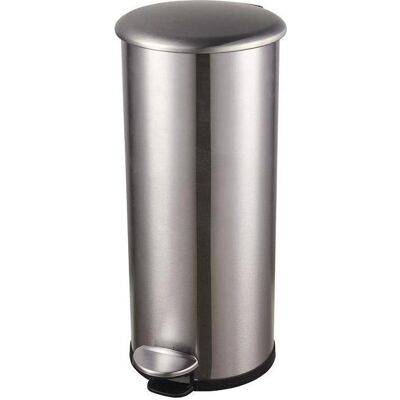 Helit Tretabfallsammler "the zinc" 30 l D270xH623mm Edelstahl silber, Abfalleimer, Silber Helit Tretabfallsammler "the zinc" 30 l D270xH623mm Edelstahl silber, Abfalleimer, Silber