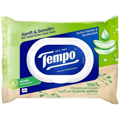 Tempo Feuchttücher sanft&sensitiv Aloe Vera (1 x 42 Stk.) Tempo Feuchttücher sanft&sensitiv Aloe Vera (1 x 42 Stk.)