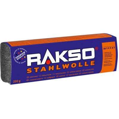 Rakso Stahlwolle Nr. 2 à 200g, Reinigungsutensil, Silber Rakso Stahlwolle Nr. 2 à 200g, Reinigungsutensil, Silber