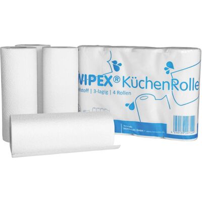 WIPEX Küchenrolle - Weiß - 3-lagig, 256x224mm WIPEX Küchenrolle - Weiß - 3-lagig, 256x224mm
